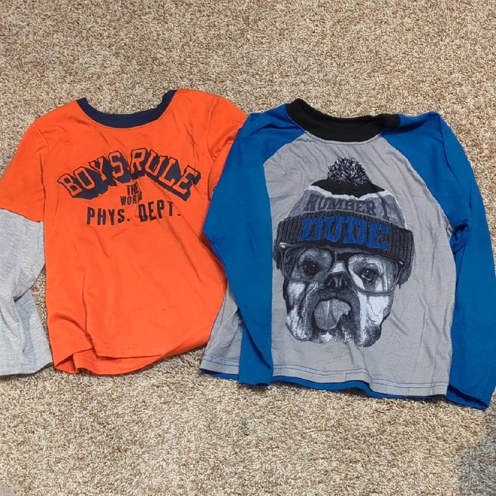 Long Sleeve Shirt - Orange and Blue PJ tops